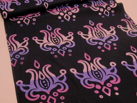 1m単位 アウトレット75% andover ブラック バティック風生地　【メール便3m可】　USAコットン 輸入生地 メーカー処分品 生地 布地 コットン おしゃれ プリント生地