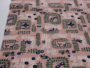 1m単位 アウトレット50% ガーデン ピンク 60ローン生地【メール便4m可】 メーカー処分品 生地 布地 布 コットン 綿 服地