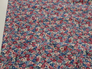 0,9m単位 アウトレット50% 小花 レッド 80ローン生地 dou【メール便4m可】 メーカー処分品 生地 布地 布 コットン 綿 服地