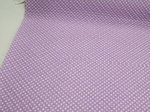 水玉 パープル シーチングキルト dou  キルティング 布地 手芸 プリント生地 レッスンバッグ シューズ入れ 体操着入れ 巾着袋 布団袋