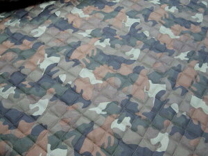 ナイロンオックスキルト 迷彩柄  キルティング 布地 手芸 プリント生地 レッスンバッグ シューズ入れ 体操着入れ 巾着袋 布団袋