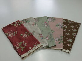 こうの早苗 約50cm×50cm シャーテイング生地 カットクロス 5枚セット 3【メール便2p可】 お試しセット 日本製 綿100％ コットン パッチワーク 生地 はぎれ ハギレ 布 ハンドメイド