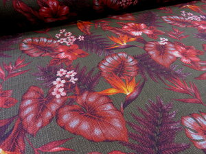 1m単位 アウトレット50% 綿麻ブッチャー(変わり織り) ハワイアン ブラウン 【メール便2m可】 マークダウン メーカー処分品 生地 布地 布 綿麻 リネン 服地 洋裁