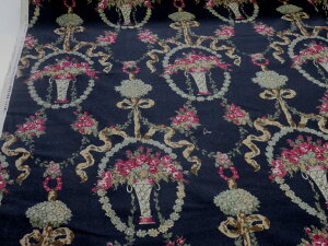 こうの早苗 リングスラブ ソフト仕上げ 大柄 ブラック 【メール便3m可】 花柄 生地 布地 服地 コットン パッチワーク 有輪 YUWA ユーワ