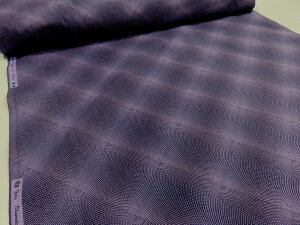 岡本洋子 幾何学模様 54パープル チンツ加工シャーティング生地【メール便3m可】 生地 布地 布 コットン 綿 服地 YUWA 有輪 ユーワ パッチワーク