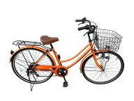 中古自転車 26インチ ダイナモライト 外装6段ギア 自転車 #400