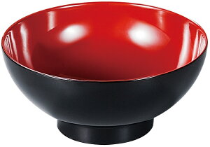 エンテック メラミン食器 M-16 内朱汁椀(新)310ml JAN:4976391113840