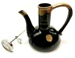 天目手付燗瓶 日本酒計セットかんびん+日本酒用温度計DS407-19-41GN 業務用 家庭用JAN:4560354034947