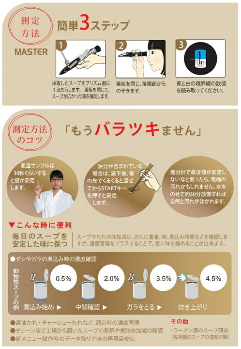 楽天市場】アタゴ MASTERシリーズ自動温度補正式・防水機能付き手持 