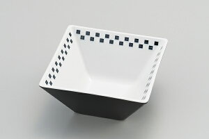 エンテック メラミン 2TONE(ツートーン)CH-10B スクエアボウル10(黒)230ml JAN:4976391111402