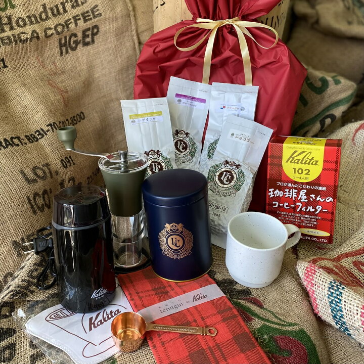 楽天市場】【送料無料】コーヒーミル＆コーヒー豆 カリタ 器具6点  