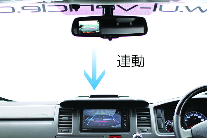 楽天市場】ハイエース 200系 バックモニター内蔵自動防眩ミラー用 純正 