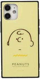 グルマンディーズ ピーナッツ iPhone12 mini(5.4インチ)対応 スクエアガラスケース チャーリー・ブラウン SNG-545C イエロー