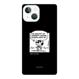 グルマンディーズ ピーナッツ iPhone13 mini/12 mini(5.4インチ)対応 スクエアガラスケース ジョー・クール SNG-628B