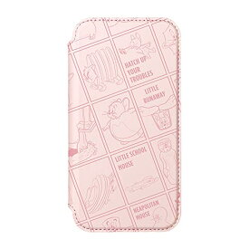 PG-WGF20F01TAJ(ピンク) iPhone 12 mini用 ガラスフリップケース トムと