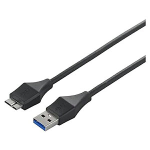 obt@[ BSUAMBSU305BK USB3.0 A to microB XP[u 0.5m ubN USB2.0P[u BUFFALO 
