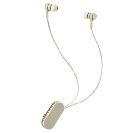 【正規代理店】 エレコム LBT-HPC17WH ワイヤレスイヤホン Bluetooth5.0 両耳 コードあり 巻き取り式 クリップ付 ストーンホワイト コンパクト