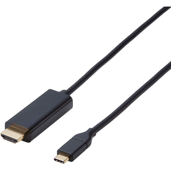  エレコム CAC-CHDMI20BK ディスプレイケーブル ケーブル モニター ディスプレイ USB Type-C 用 HDMI 変換 ケーブル Type-C HDMI タイプC ディスプレイに映像を出力できる 変換ケーブル 4k対応 Win Mac 2m ブラック Windows11 対応