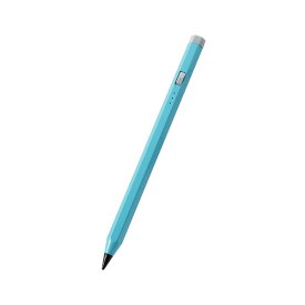 【正規代理店】 エレコム P-TPACAPEN01BU iPad用 タッチペン スタイラスペン 充電式 USB Type-C 充電 傾き感知 誤作動防止 磁気吸着 ペン先2mm スリム 六角鉛筆型 ペン先交換可 ブルー