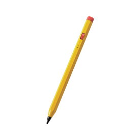 【正規代理店】 エレコム P-TPACAPEN01YL iPad用 タッチペン スタイラスペン 充電式 USB Type-C 充電 傾き感知 誤作動防止 磁気吸着 ペン先2mm スリム 六角鉛筆型 ペン先交換可 イエロー