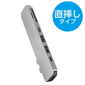 y10Zbgz GR DST-C24SV/EC USB Type-C } ^Cv hbLOXe[V for MacBook p[fo[Ή o Type-C×1 f[^]p USB-A ×2 HDMI / SDJ[h/microSD ×1 Vo[ ELECOM 1