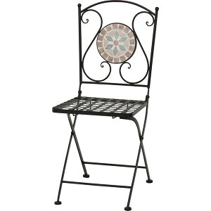 2個セット モザイクチェアー 花柄 US142096