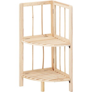 6個セット コーナーラック2段 ナチュラル