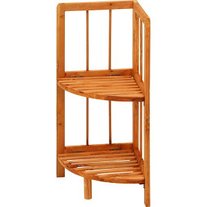 6個セット コーナーラック2段 ブラウン