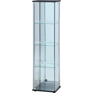 ガラスコレクションケース 4段(背面ミラー) LED