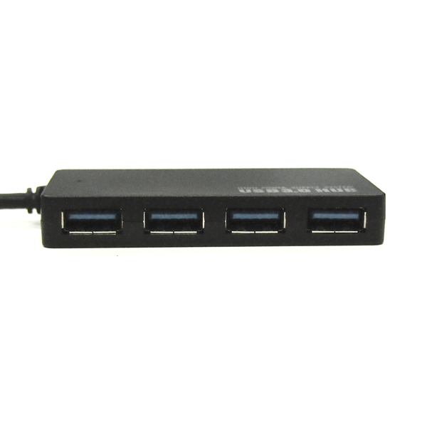 USBハブ 3.0 4ポート ハブ USB3.0 ウルトラスリム 高速ハブ 小型 軽量 コンパクト バスパワー ブラック USB 電源不要 USB  HUB 5Gbps 高速転送 ケーブル長 14cm USB2.0 / 1.1でも使用可能 ドライバ不要 黒 UL-CAPC042 UL.YN 【 