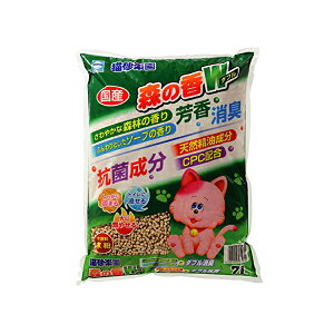 【3個セット】 アースペット 猫砂楽園 森の香りW ダブル 7L 猫 全成長期 アース・ペット トイレに流せる 猫用トイレ砂 ねこグッズ ペットグッズ 森林の香り トイレ砂 猫トイレ ペット用品 燃