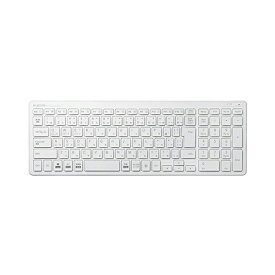 【正規代理店】 エレコム TK-FBP101WH Bluetoothキーボード パンタグラフ 薄型 コンパクト マルチOS対応 PS5 ホワイト
