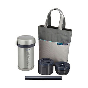 象印 SL-NC09-ST 保温弁当箱 ステンレスランチジャー 茶碗約1.5杯分 ポーチ付 ステンレスシルバー ZOJIRUSHI 象印マホービン