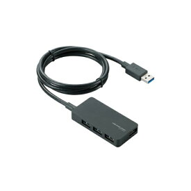 【正規代理店】 エレコム U3H-A408SBK USB3.0 ハブ 4ポート ACアダプタ付 セルフ / バス両対応 ブラック USB3.0対応ACアダプタ付き4ポートUSBハブ