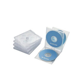 【正規代理店】 エレコム CCD-JSCNQ5CR ディスクケース Blu-ray DVD CD 対応 Blu-rayケース DVDケース CDケース 4枚収納 5枚セット クリア