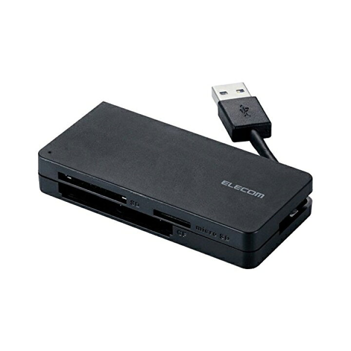 楽天市場】エレコム カードリーダー USB3.0 9倍速転送 ケーブル収納タイプ ブラック MR3-K012BK メモリリーダライタ / USB3.0対応  / ケーブル収納 / SD+microSD+CF / 【 あす楽 】 ELECOM : ウルマックス 楽天市場店