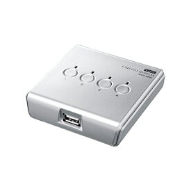 【 送料無料 】 サンワサプライ USB2.0手動切替器 ( 4回路 ) SW-US24N USB切替器 手動 4回路 切替機