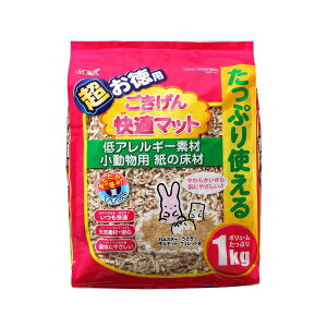 ジェックス ごきげん快適マット 超お徳用 1kg 内容量 原産国 GEX 低アレルギー 小動物用床敷材 ハリネズミ 小動物用品 ペットグッズ 天然素材 トイレ砂 ハムスター ペット用品 小動物用 底床