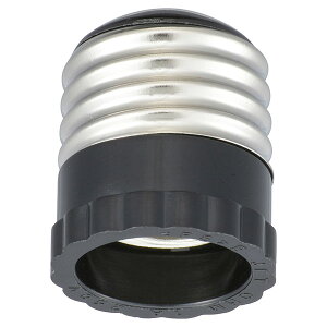 オーム電機 HS-LEB10 口金変換ソケットアダプター LEB10 OHM ブラック オーム 照明部材 ソケット
