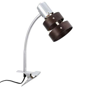 オーム電機 LTC-N2EW クリップライト 木枠E26 N2EW OHM ダークブラウン 読書灯 卓上ライト 屋内照明 木枠 電球別売 ウッドリング 照明器具 オーム インテリア 卓上 シンプル デスクライト