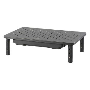 オーム電機 OA-SDS01-K ディスプレイスタンド (高さ3段階調節/13~32インチ適用/最大荷量20kg/ブラック) 机上 パソコン台 ブラック オーム 置き台 モニタースタンド デスク プラスチック