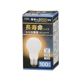 オーム電機 LB-DL6695WN 白熱電球 長寿命タイプ (100W形/シリカ/1520 lm/95W/E26/電球色/調光機能対応)