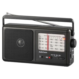 オーム電機 RAD-T900Z AM/FM短波ラジオ (ワイドFM/乾電池・ACの2電源/単1形×3本使用/ガンメタリック)