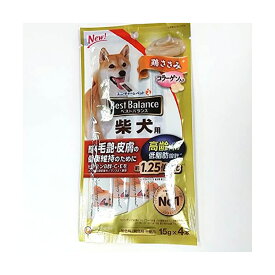 【3個セット】 ユニ・チャーム ベスバラおやつ柴犬高齢鶏ささみ15g×4本