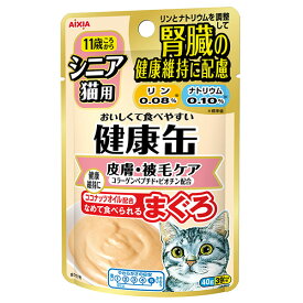【6個セット】 アイシア 健康缶パウチ シニア猫用 皮膚・被毛ケア 40g