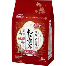 【6個セット】 ペットライン JPスタイル和の究み 小粒 12か月まで子犬用 1.8kg(300g×6)