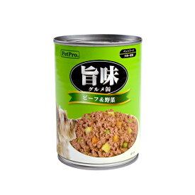 【3個セット】 ペットプロジャパン 旨味グルメ ビーフ＆野菜味 375g