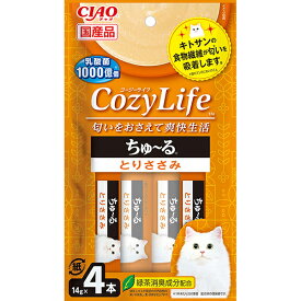 【6個セット】 いなばペットフード CIAO CozyLifeちゅ～る とりささみ 14g×4本