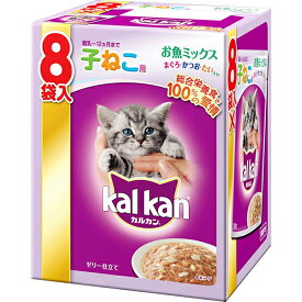 マースジャパン カルカン パウチ 子ねこ用 お魚ミックス まぐろ・かつお・たい入り 70g×8袋入