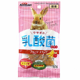 【10個セット】 ドギーマンハヤシ ウサギの乳酸菌おやつ フルーツスナック 50g